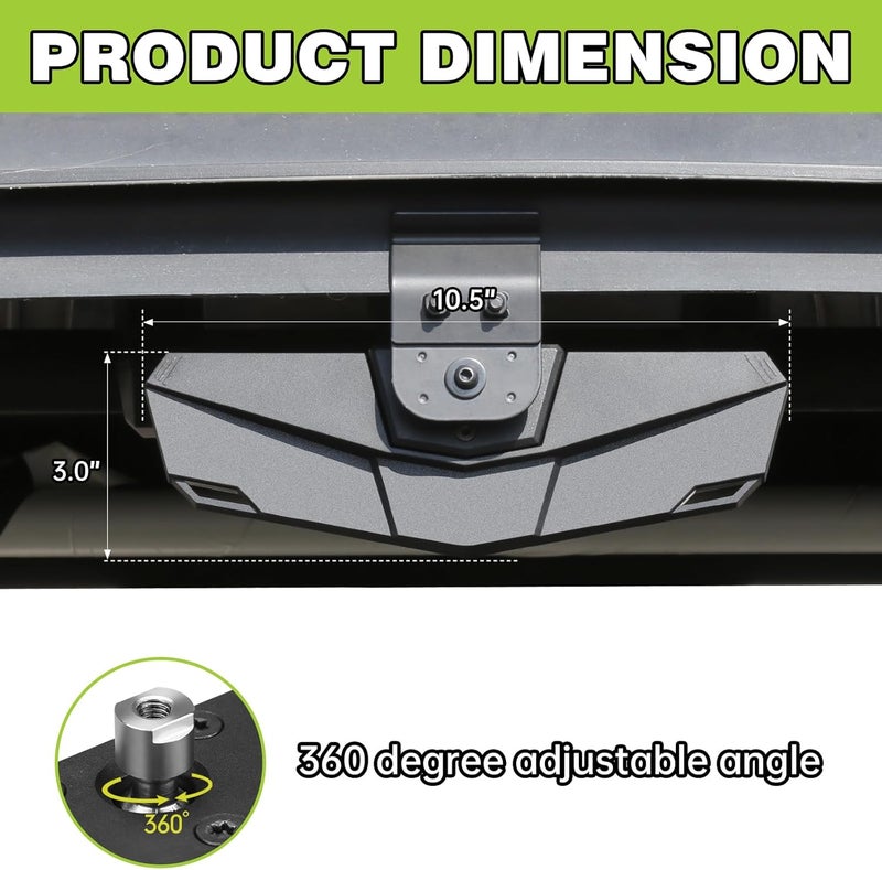 SHEJISI UTV Rear View Mirror Compatible with Can Am Defender HD10 HD9 HD8 HD7 HD5,Polaris Ranger 500 570 900 XP 1000 XP/Crew, No Drilling Modification, Easy Installation, Clear and Large Field of View - Image 3